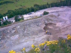 Loading fluorspar into a lorry 28 July 2009